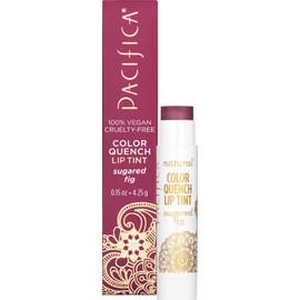 Pacifica Tinted Lip Balm – Color Quench Hydrating Flavored Lip Balm -Sugared Fig Flavor - Red Pink -w/ Coconut Oil & Cocoa Butter Natural Clean Beauty Vegan & Cruelty-Free Dermatologist Tested