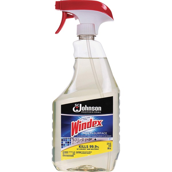 Windex, SJN682266, Multisurface Disinfectant Spray, 1 Each, Gold