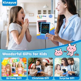 8.5 Inch LCD Writing Tablet for Kids, Reusable Doodle Drawing Board, Colorful Drawing Pad for Toddlers Educational Toys for Boys Girls Road Trip Essentials Travel Game Toys for 3 4 5 6 Years Old Blue