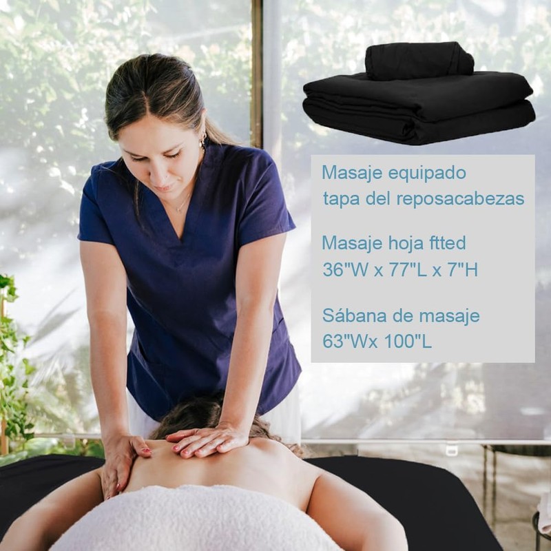 YOGONEV Sabanas para Cama de Masajes Profesional,Cubre Camilla SPA,Premium Microfiber