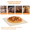 Small 10x10 Inch Cordierite Pizza Stone for RV Camper Oven