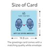 Hunts England - 65th Wedding Anniversary Card - Blue Sapphire