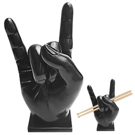 Creative Rock Hand, Drumstick Holder, Drumstick Display Show Stand, Drumstick Holder Home Decoration, Hand Sculpture Finger Statues, Rock And Roll Hand Sign Drumstick Display Stand