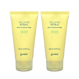 Half Club/Isa Knox Goodal Green Tangerine Vita C Deep Cleansing Foam 150ml x 2 / 이자녹스 구달 청귤 비타씨 딥 클렌징 폼 150ml X 2개