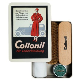 Colonil Shoe Care Product Set, Leather Care Set, Retro Can F, clear