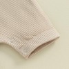 Lukivech Newborn Baby Boy Clothes Waffle Knit Short Sleeve Romper