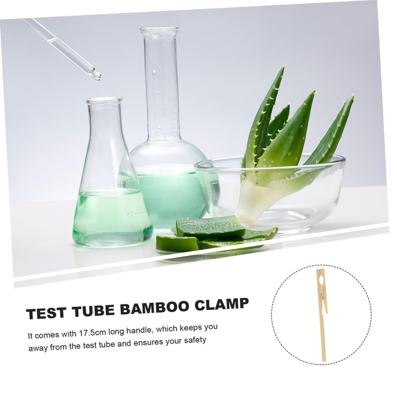 iplusmile 10pcs Bamboo Test Tube Clamp Holder for Storage Tube