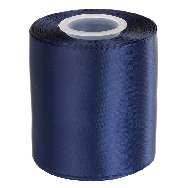Ribbonitlux 4" wide Double Face Satin Ribbon 25 Yards (370-Navy