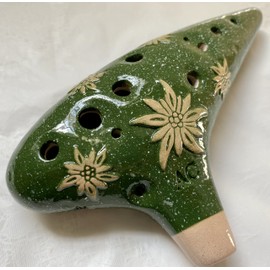 Focalink Pastoral 12 Hole Alto C Ceramic Ocarina - Easy to Learn, Good for Beginner & Great Gift!