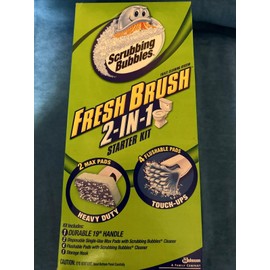 Scrubbing Bubbles Fresh Brush 2 in 1 Starter 2 Max Pad 4 Flushable Pads