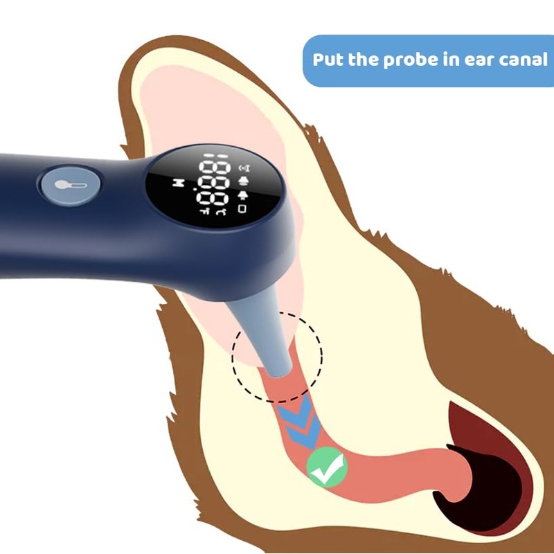 Pet Thermometer for Dogs and Cats, Measure Temperature in 1
