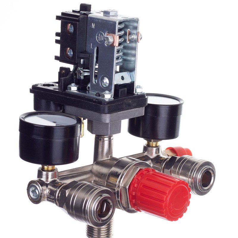 Pressure Regulator 230 V with Pressure Switch with 2 Measuring