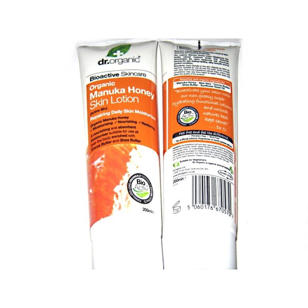 DR ORGANIC Manuka Honey SKIN LOTION Certified Organic Skin Repair Moisturiser
