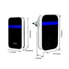 Wireless Doorbell Self-Powered Doorbell Button Kit 4-Speed Adjustable Volume with