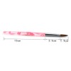 Kolinsky Sable Brush Acrylic Nail Art Builder Brush Crystal Pink