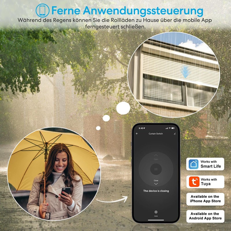 LoraTap 【5th Gen】Roller Shutter Switch Smart Switch Blind WiFi Curtain