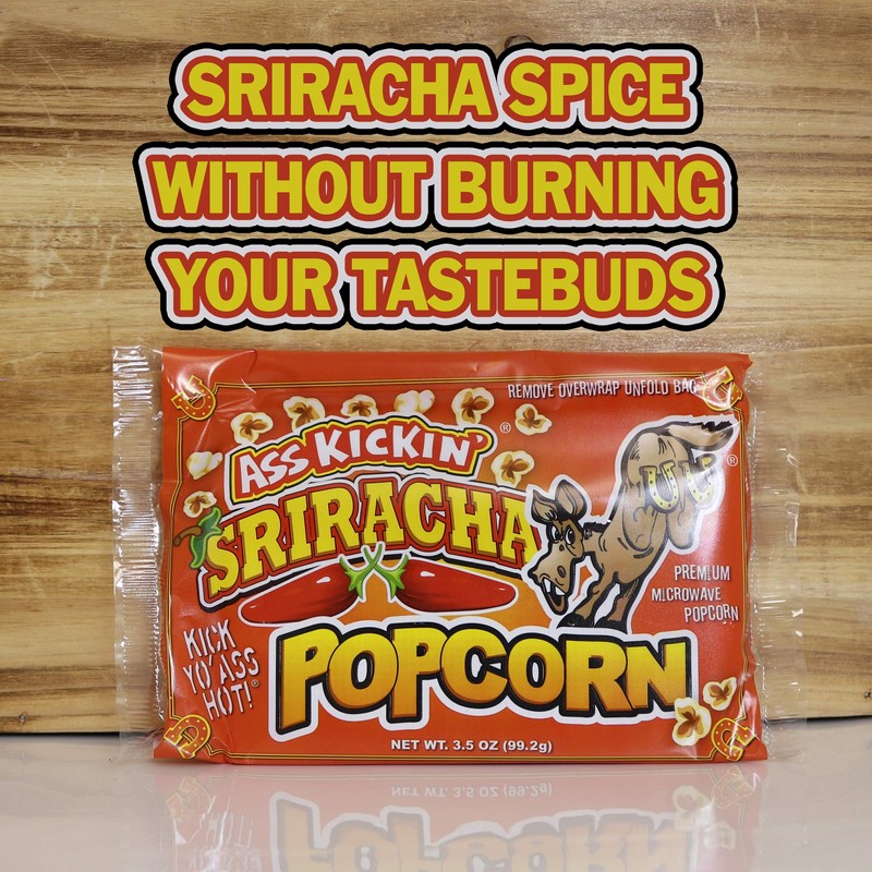 ASS KICKIN’ Sriracha Premium Microwave Popcorn - 6 Pack -