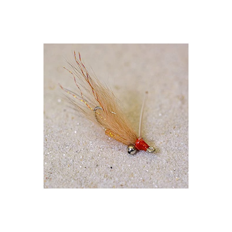 Crazy Charlie Bonefish Fly Fishing Flies - Tan/Orange - Mustad
