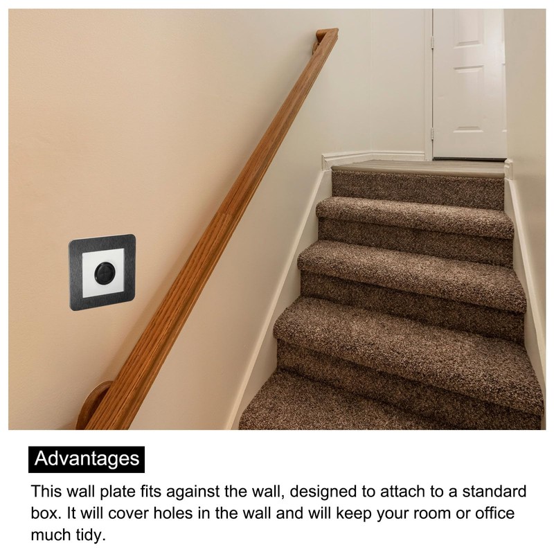 MECCANIXITY Switch Surround Plate Wall Panel Decoration Dual Gang Aluminum