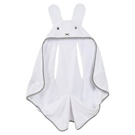 roba 306116P210 "Miffy" baby blanket with slots for seat belts, universal baby blanket for all car seats, baby seats, buggies, prams, super soft plush microfibre, white