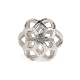 Vyan Small Silver Decorative Metal Orb Sculpture, Decorative Balls Orbs Metal Spheres Home Decor Accents Dining Table Centerpieces for Living Room Bedroom Kitchen Office Coffee Table