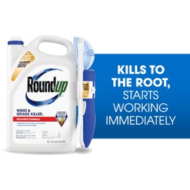 Roundup Weed & Grass Killer₄ with Sure Shot Wand, Use in and Around Flower Beds, Trees, and Driveways, 1 gal.