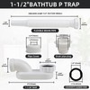 YYinno Flexible Bathtub Drain Pipe, Upgraded No-leak Low Profile 1