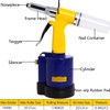 Pneumatic Rivet Gun 1/4", 3/16", 1/8", 5/32" and 3/32" Capacity