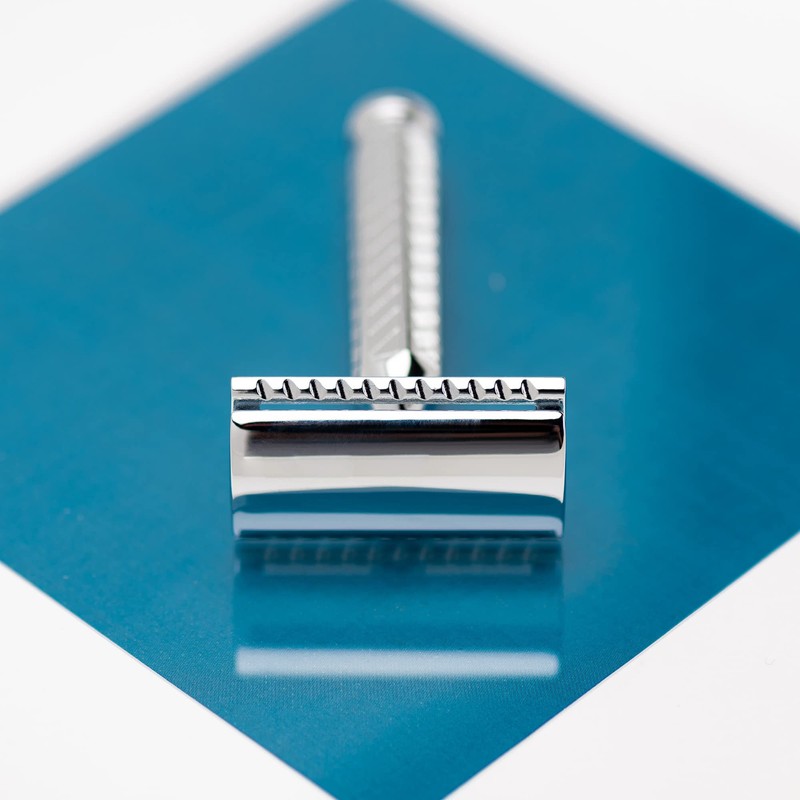 MERKUR Safety Razor 42C, Classic with Hexagonal Handle, Gloss Chrome,