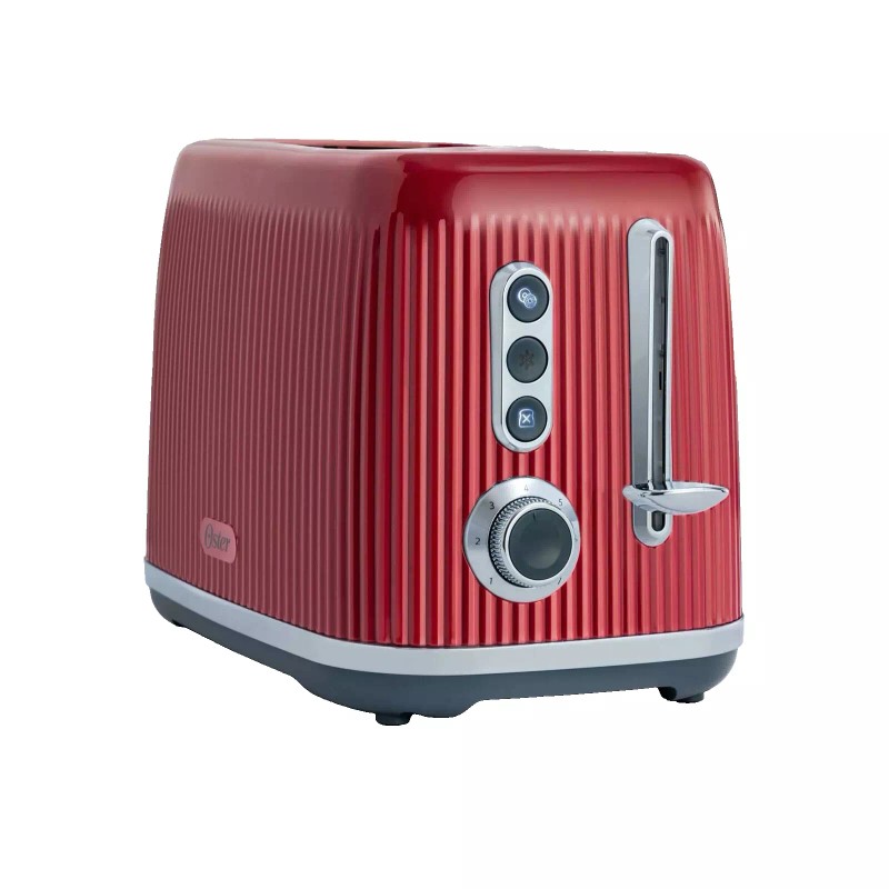Oster Impressions Collection Retro 2-Slice Red Toaster Extra-Wide Bagel Slots