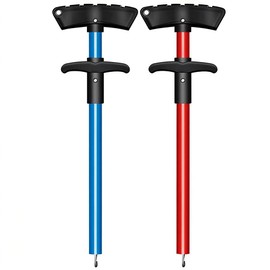BBRONDDH Fishing Hook Remover, Set of 2, T-Shaped, Lightweight, Portable, Rust Proof, Hook Remover, Hook Releaser, Durable Fishing Accessory, Easy Removal, Blue/Red, Fishing Gear, Outdoor