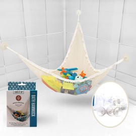 Hammock Bath Toy Storage, Corner Bath Toy Organizer for Tub, Bath Net for Tub Toys, Kids Bath Toy Holder Bathtub Toy Storage Hammock 4 ft/1.2 m