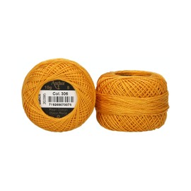 ANCHOR Pearl Yarn, Thickness: 8, Packaging: 10G, Running Length: 82M messinggelb Embroidery Threads