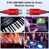 J&D 5-Pin DIN MIDI Cable, Male to Male Cables Compatible