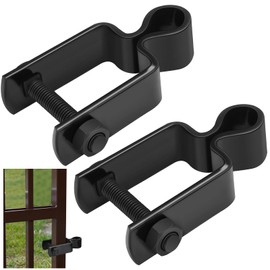 Dansydaisy 2 Pcs 1-1/2'' X 1-1/2'' Square Post Female Hinges 5/8'' Pintle Square Chain Link Fence Gate Post Galvanized Steel Hinge with Bolts and Nuts for Repairing and Replacing Fence Gate(Black)
