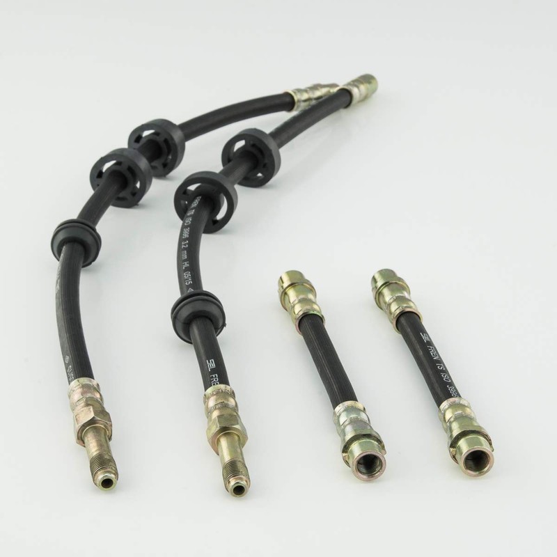 LST 4x Brake Hose Set Front Rear + Retaining Clip