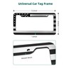 American Flag License Plate Frames - 2 Pack Black Patriotic
