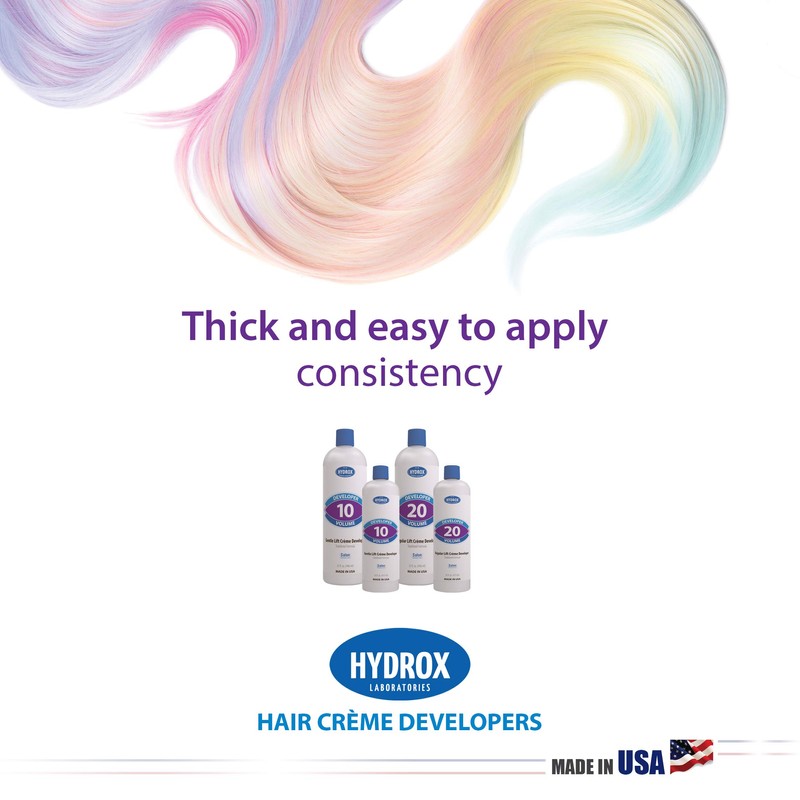 Hydrox 10-Volume Creme Developer Gentle Lift, 16 Ounce (single)