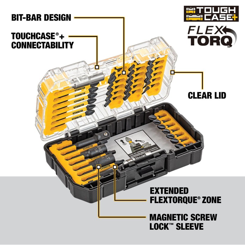 DEWALT Screwdriver Bit Set, 40 Pcs. Impact Ready, FlexTorq Impact