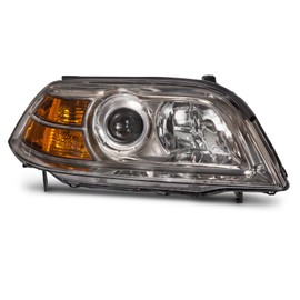 HEADLIGHTSDEPOT Chrome Housing Halogen Headlight Compatible with Acura MDX 2004-2006 Includes Right Passenger Side Headlamp