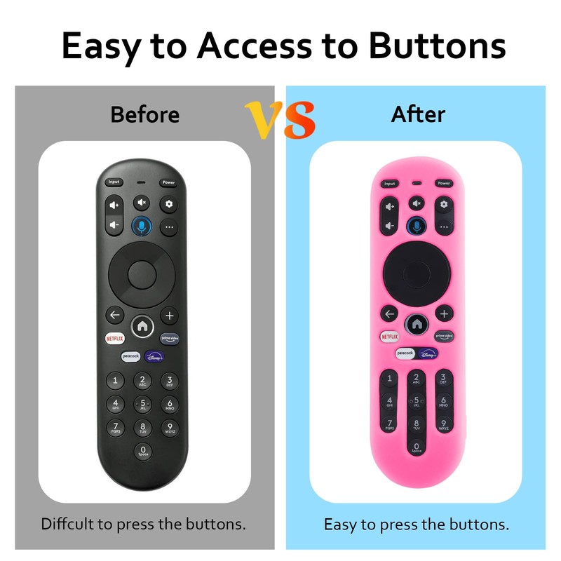 LEFXMOPHY Hot Pink Cover for Xumo TV Remote, Silicone Case