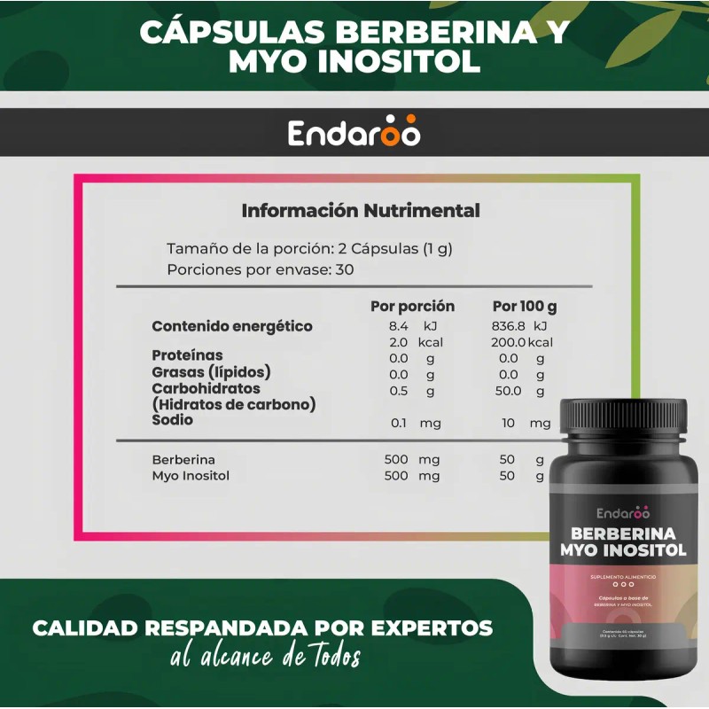 Berberina Myo Inositol Cápsulas