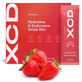XCD LMTS Electrolyte Powder Packets (20-Count) - Strawberry Electrolyte Drink Mix - Non-GMO, Gluten-Free, Vegan Electrolytes Powder Packets for Athletes