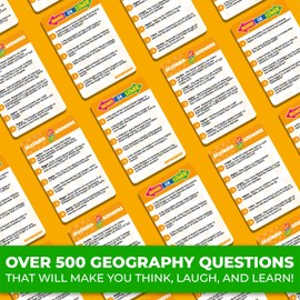 QUOKKA Trivia Board Games for Kids and Adults - Family Night Geography Games 4xSet Higher or Lower Trivia Cards | Guess Fun Questions | Easy to Learn | 2 + Players - Challenge Your Geography Knowledge