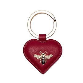 Mala Leather Premium Leather Bumble Bee Keyring (Red)