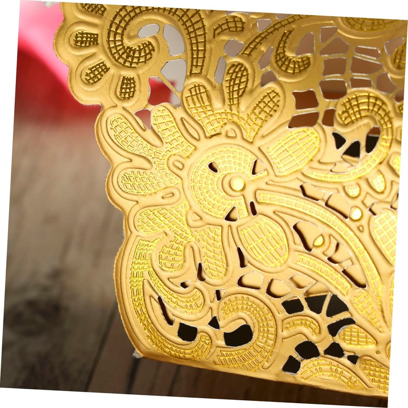 WHAMVOX 50pcs Wedding Favor Boxes Hollow Craft Paper Candy Boxes