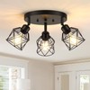 Baocuz 3-Light Kitchen Flush Mount Ceiling Light, Adjustable Multi-Directional Ceiling