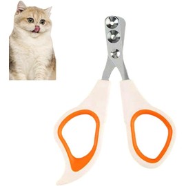 ZhangyiHot Orange Cat Nail Clippers with Circular Cut Hole,Cat Nail and Trimmers,Cat Claw Clippers Cat Nail Trimmers Avoid Over Cutting Pet Nail Clippers Grooming Tool for Cat Grooming