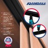 Randall Manufacturing 1/4" Plastic Sliding Door Track (Black, 4 FT