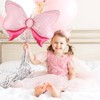 10pcs Pink Bow Balloons, Cute Foil Bow Shaped Balloons Giant